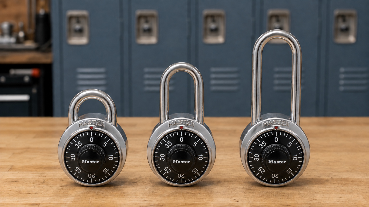 Master Lock Standard, LF, and LH Shackles: Which Length Fits a School Locker?